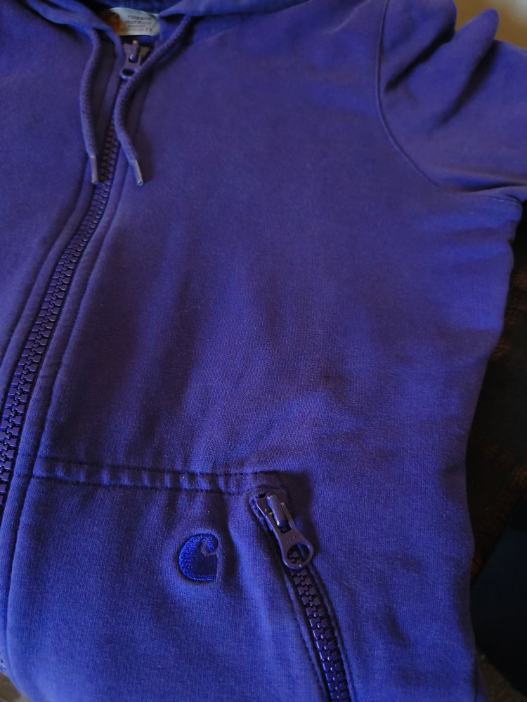 Carhartt Purple Zip-Up Hoodie woman XS imagen 5